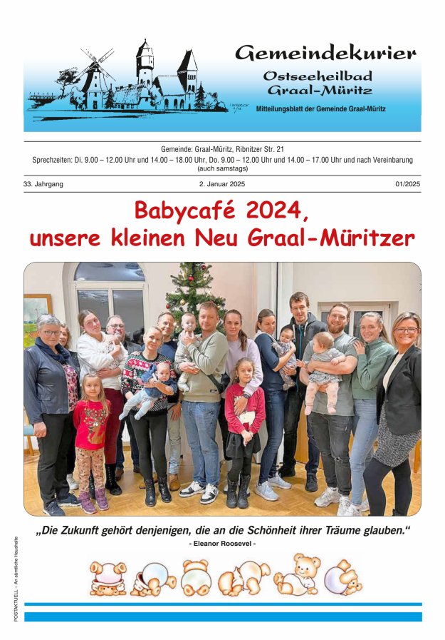 Gemeindekurier Ostseeheilbad Graal-Müritz Titelblatt 01/2025