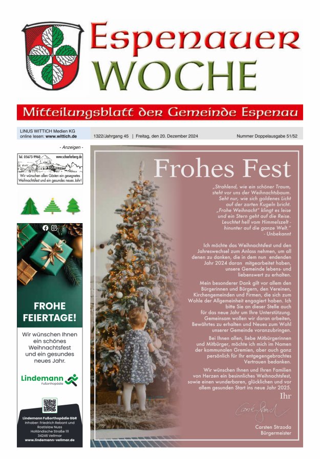 Espenauer Woche Titelblatt 51/2024