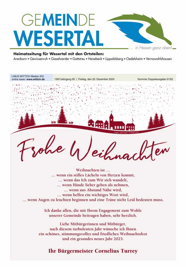 Wesertal Titelblatt 51/2024