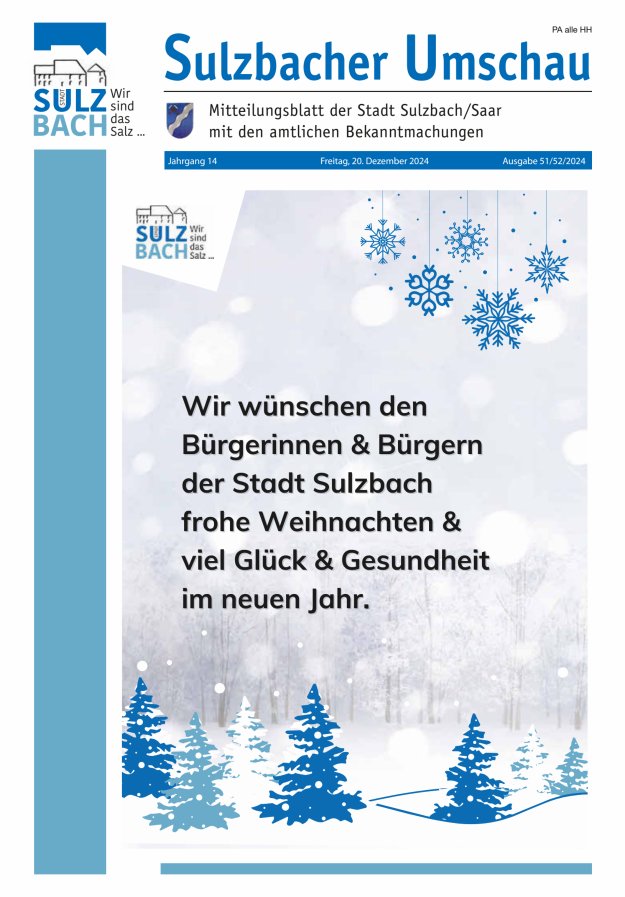 Sulzbacher Umschau Titelblatt 51/2024