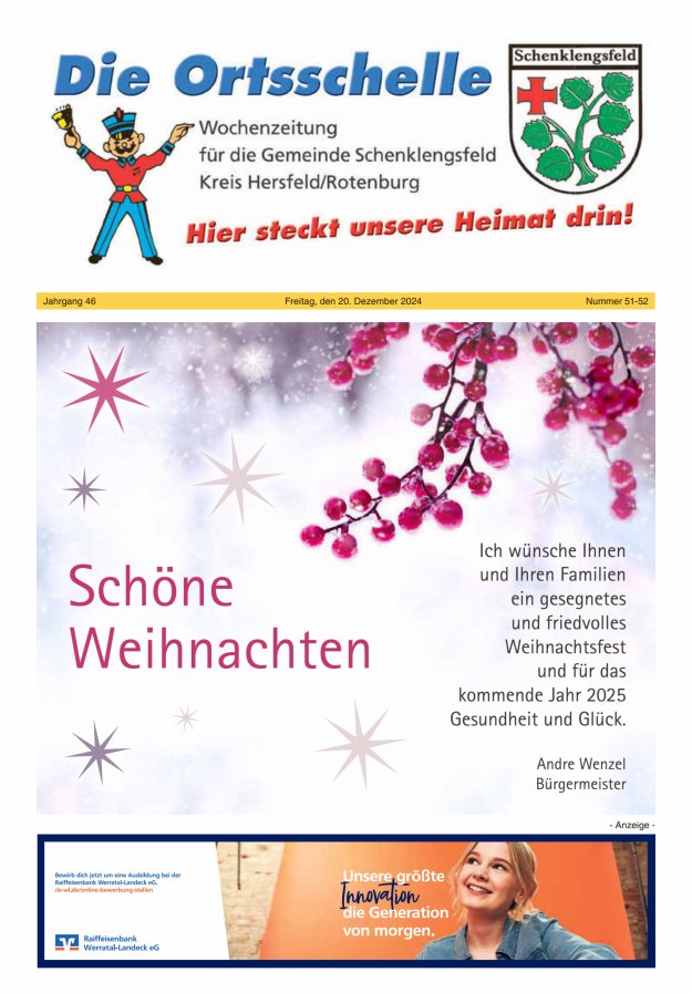 Die Ortsschelle Titelblatt 51/2024