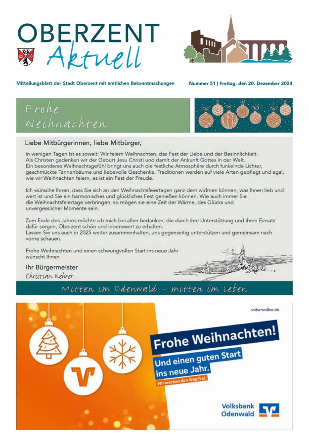 Oberzent aktuell Titelblatt 51/2024