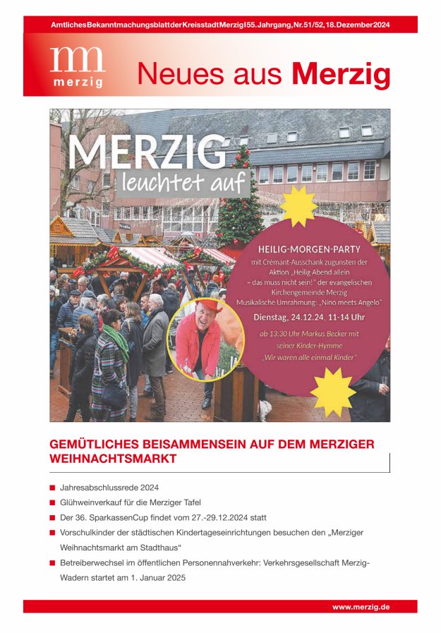 Neues aus Merzig Titelblatt 51/2024