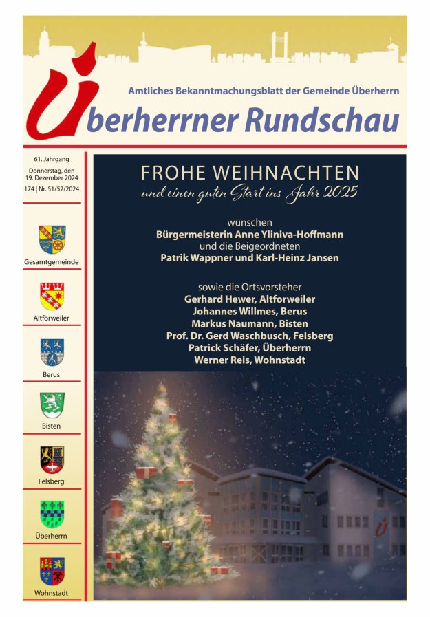Überherrner Rundschau Titelblatt 51/2024