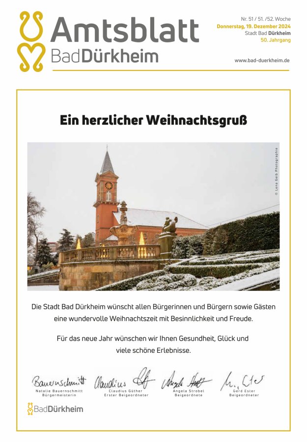 Bad Dürkheimer Woche Titelblatt 51/2024