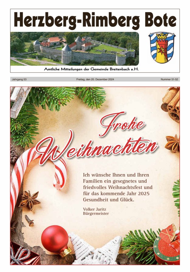Herzberg-Rimberg Bote Titelblatt 51/2024