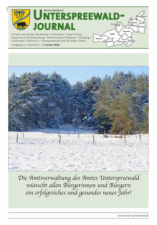 Unterspreewald-Journal Titelblatt 01/2025
