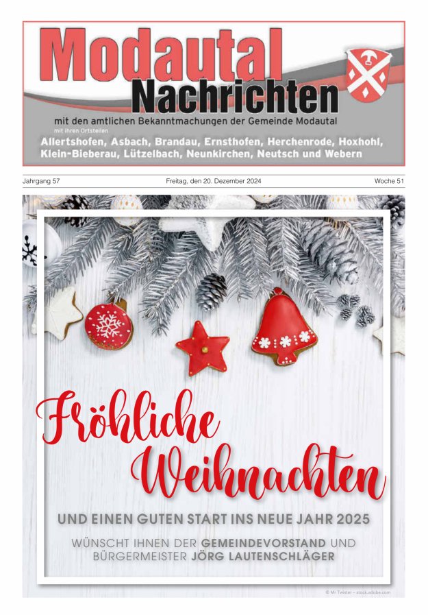 Modautal-Nachrichten Titelblatt 51/2024