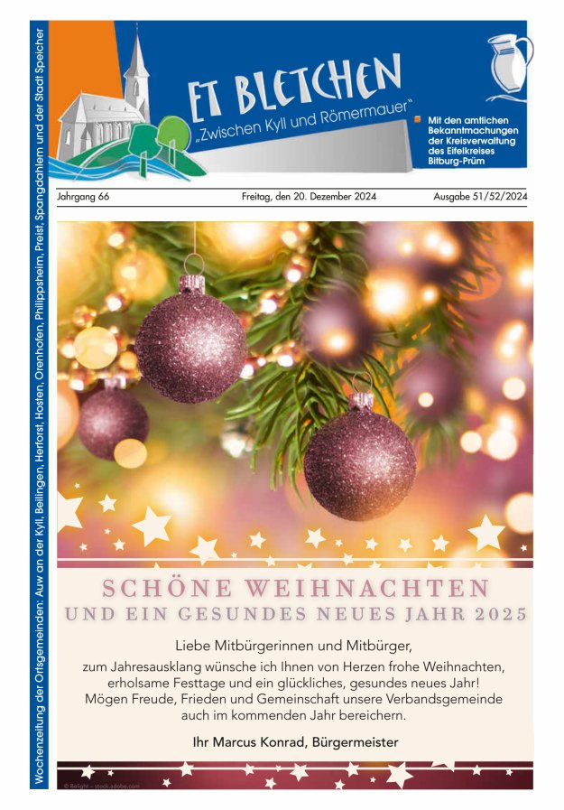 Et Bletchen VG Speicher Titelblatt 51/2024