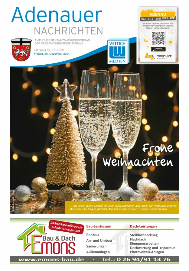 Adenauer Nachrichten Titelblatt 51/2024