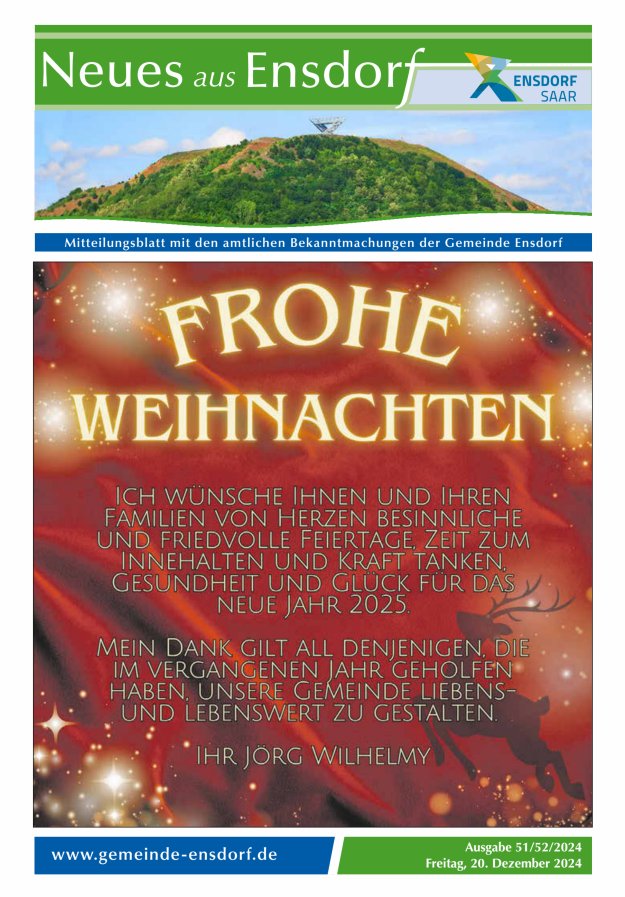 Neues aus Ensdorf Titelblatt 51/2024