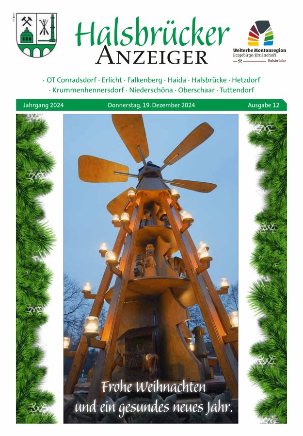 Halsbrücker Anzeiger Titelblatt 12/2024