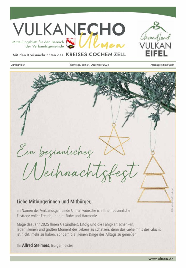 Vulkan Echo VG Ulmen Titelblatt 51/2024
