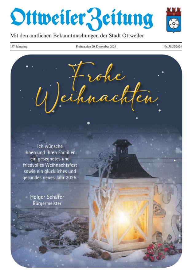 Ottweiler Zeitung Titelblatt 51/2024