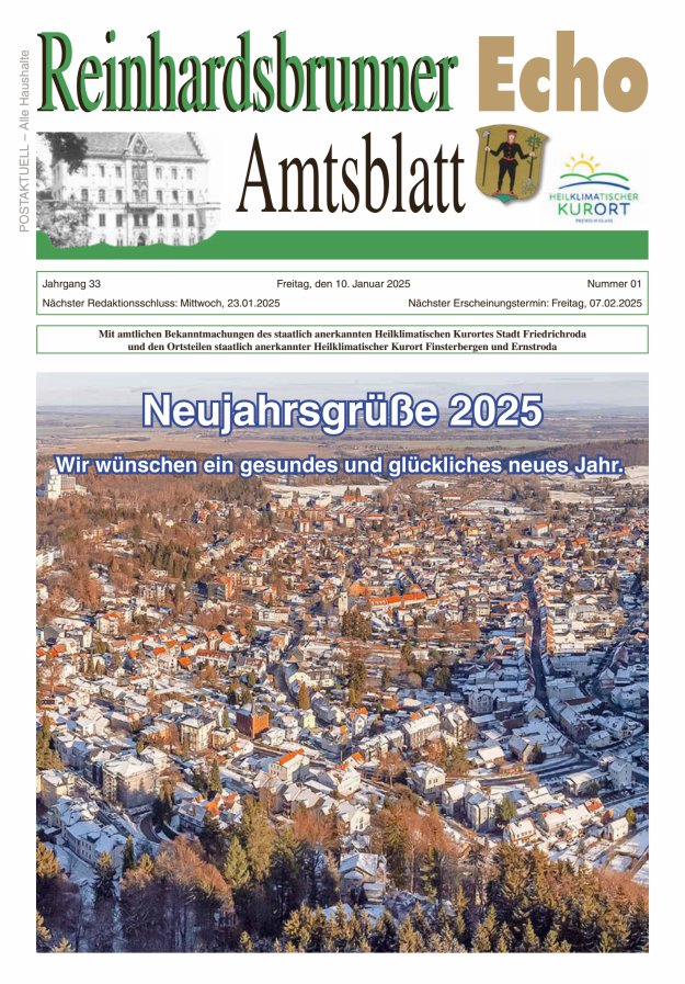Reinhardsbrunner Echo Titelblatt 01/2025