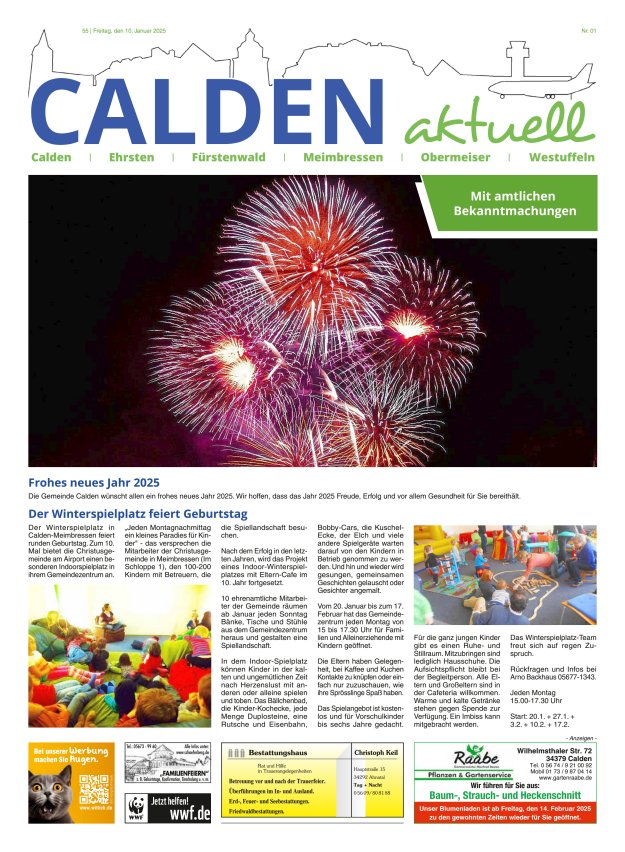 Calden aktuell Titelblatt 01/2025