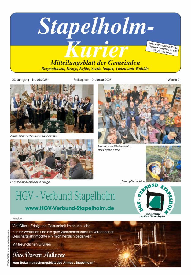 Stapelholm-Kurier Titelblatt 01/2025