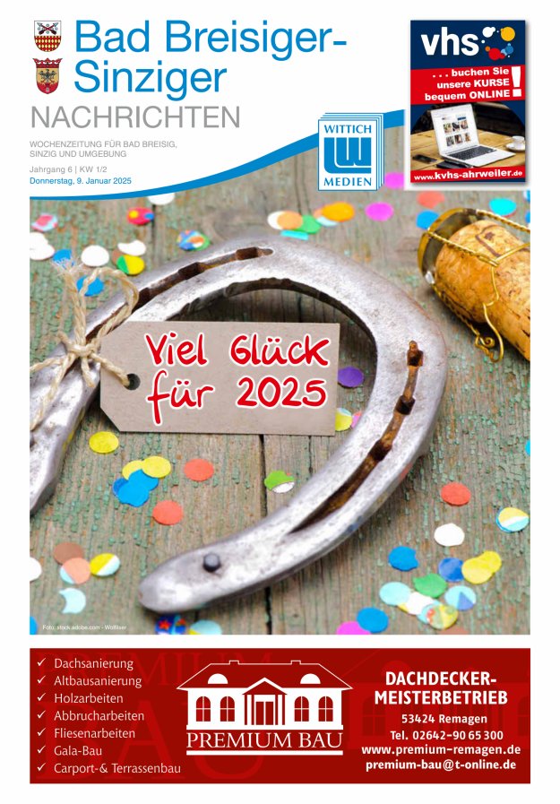 Bad Breisiger-Sinziger Nachrichten Titelblatt 02/2025