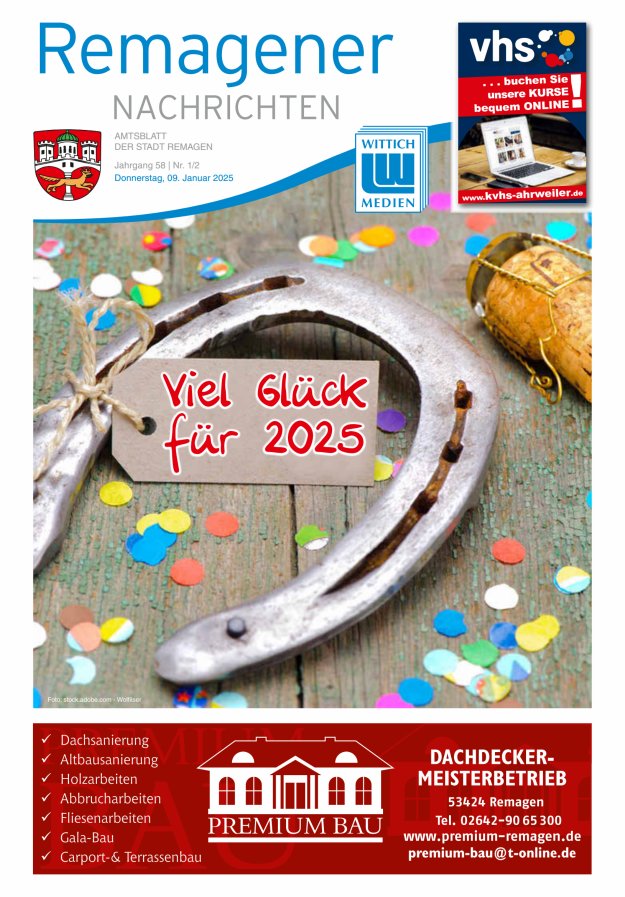 Remagener Nachrichten Titelblatt 02/2025