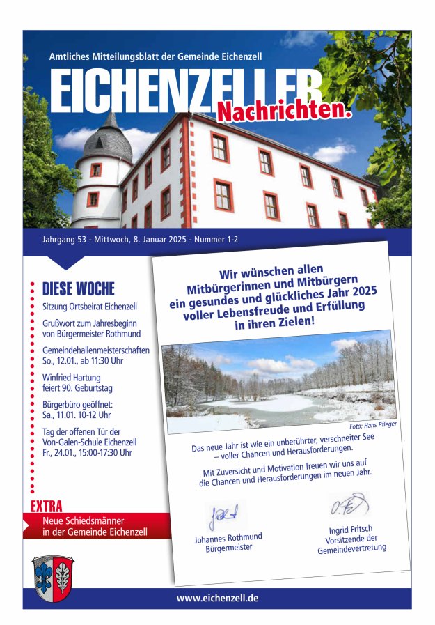 Amtliches Mitteilungsblatt der Gemeinde Eichenzell Titelblatt 02/2025