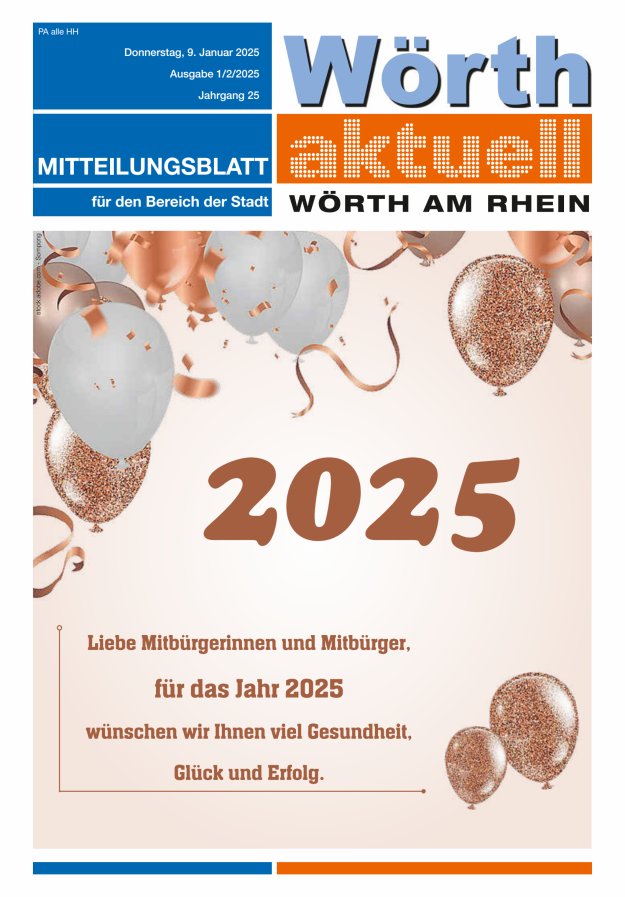 Wörth aktuell Titelblatt 01/2025