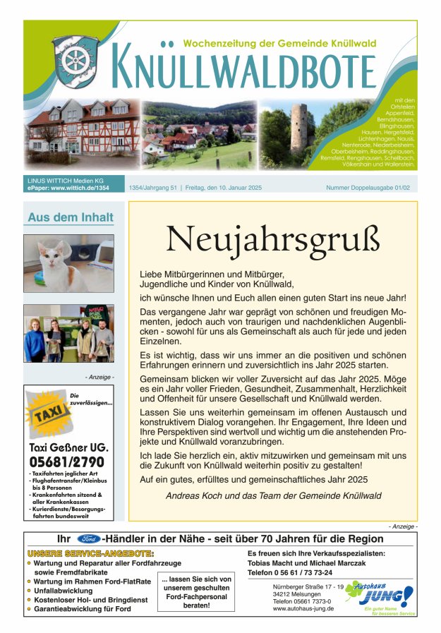 Knüllwaldbote Titelblatt 02/2025