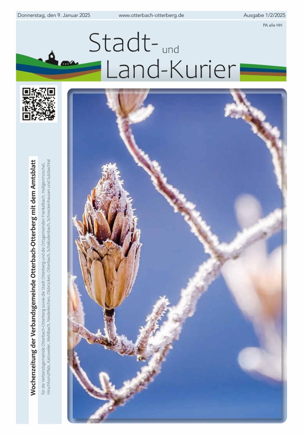 Stadt- und Land-Kurier Otterbach-Otterberg Titelblatt 01/2025