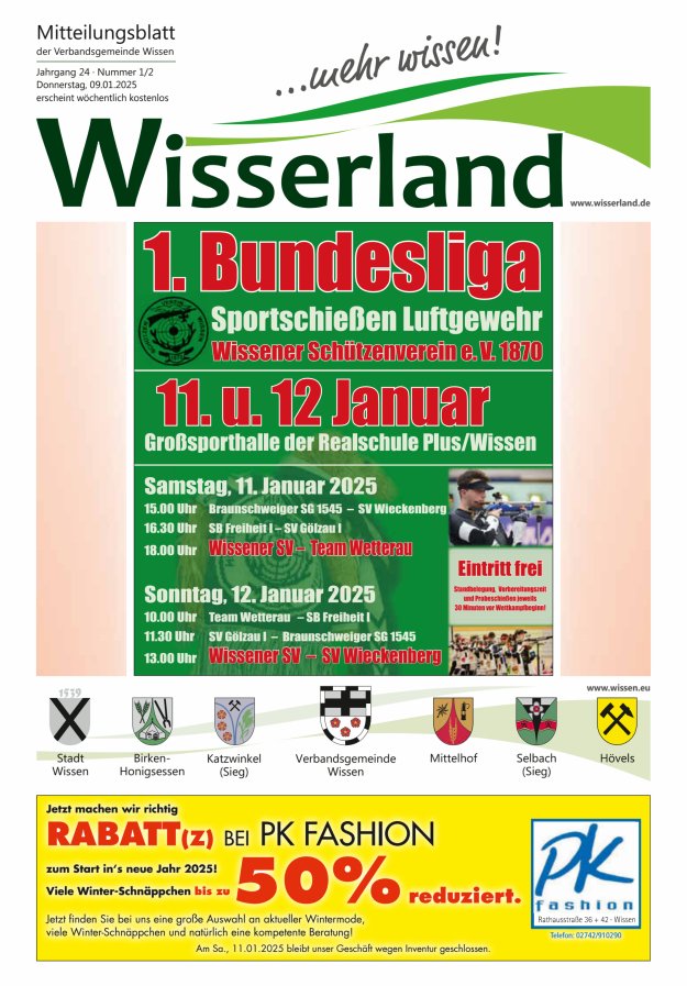 Mitteilungsblatt Wissen - Wisserland...mehr wissen! Titelblatt 01/2025