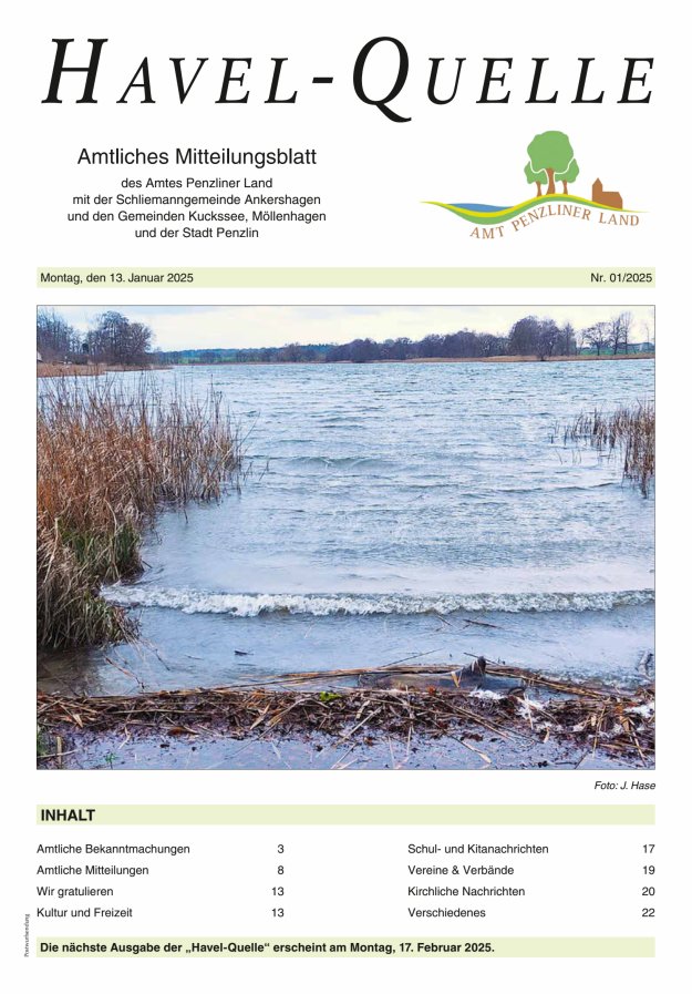 Havel-Quelle Titelblatt 01/2025