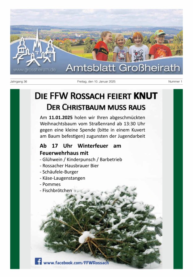 Amtsblatt Großheirath Titelblatt 01/2025