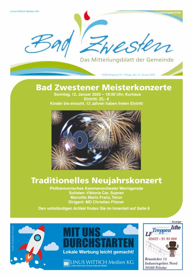 Heimatzeitung Bad Zwesten Titelblatt 02/2025