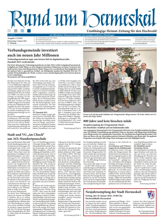Rund um Hermeskeil Titelblatt 01/2025