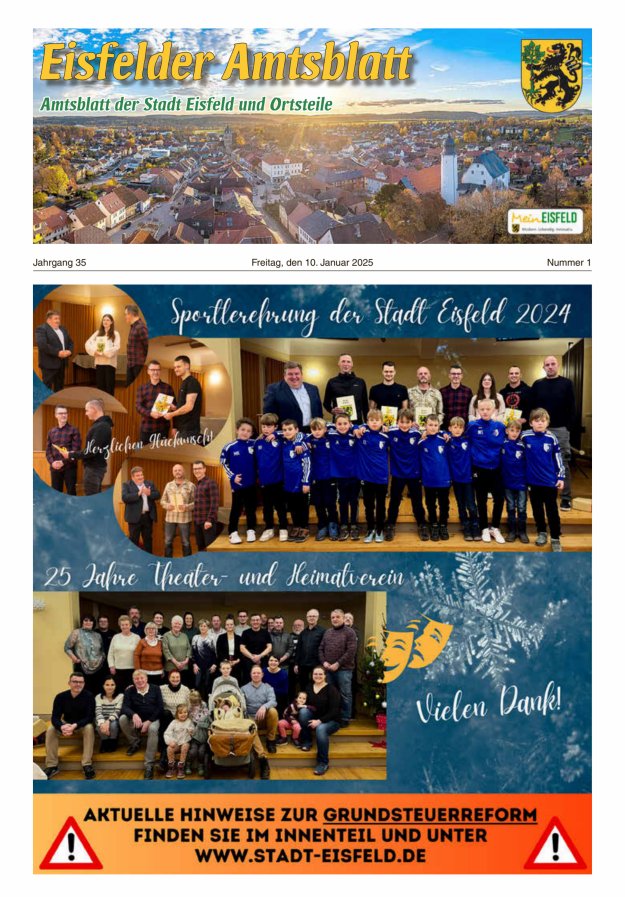 Eisfelder Amtsblatt Titelblatt 01/2025