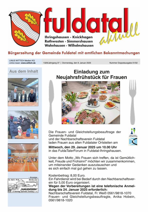 Fuldatal aktuell Titelblatt 02/2025