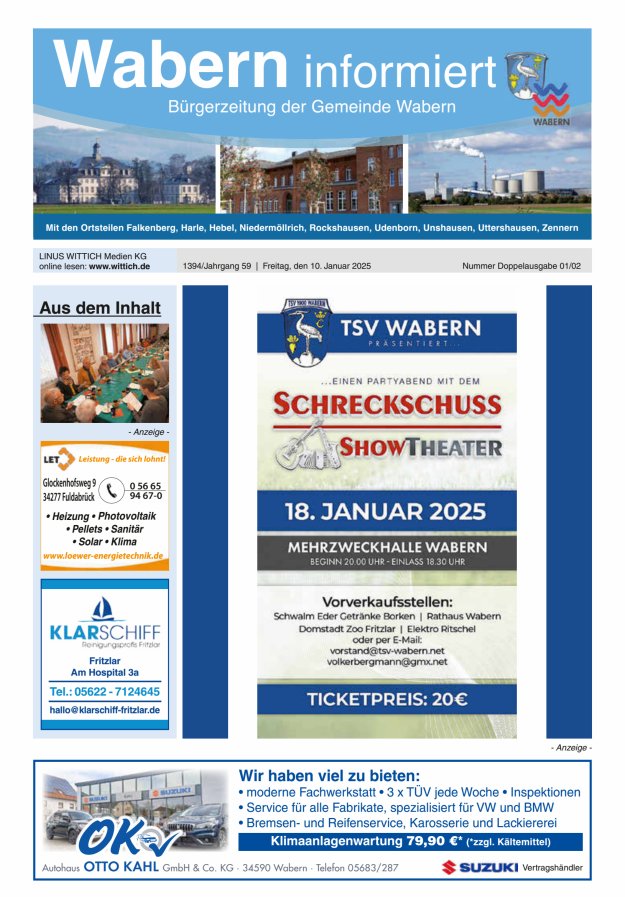 Wabern informiert Titelblatt 02/2025