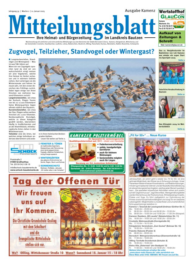 Mitteilungsblatt LK Bautzen Ausgabe Kamenz Titelblatt 01/2025