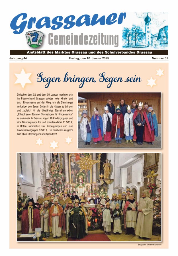 Grassauer Gemeindezeitung Titelblatt 01/2025