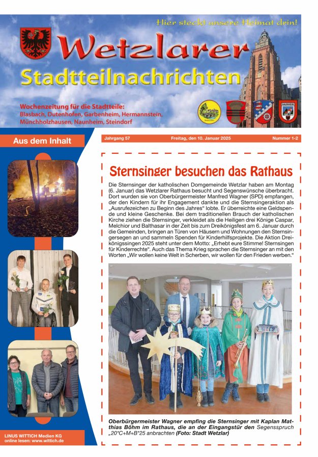 Wetzlarer Stadtteilnachrichten Titelblatt 02/2025