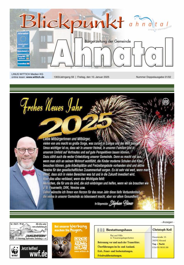 Blickpunkt Ahnatal Titelblatt 02/2025