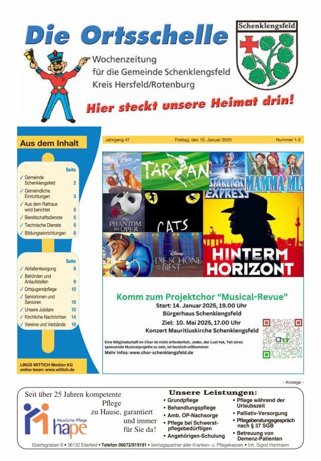 Die Ortsschelle Titelblatt 02/2025