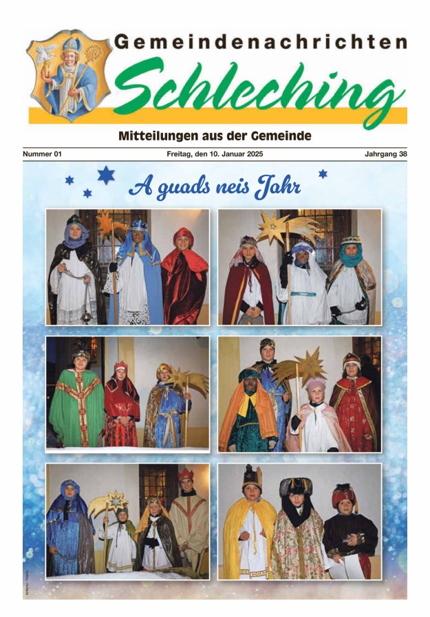 Gemeindenachrichten Schleching Titelblatt 01/2025