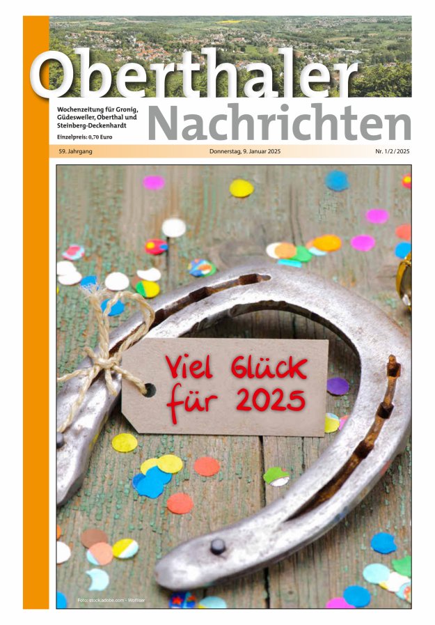 Oberthaler Nachrichten Titelblatt 01/2025