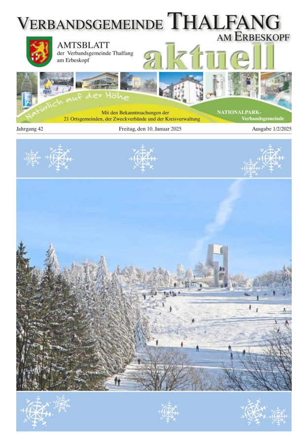 Thalfang aktuell - Amtsblatt VG Thalfang Titelblatt 01/2025