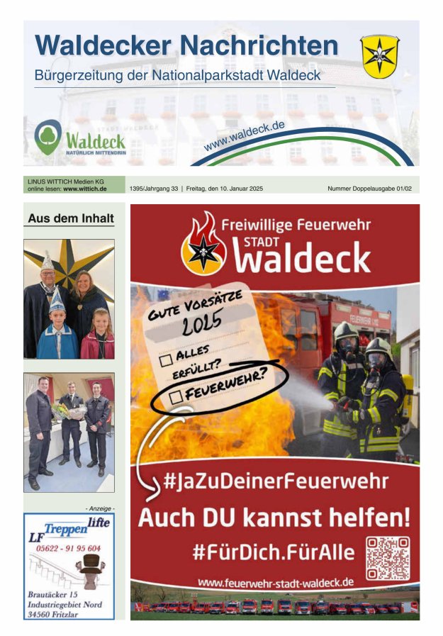 Waldecker Nachrichten Titelblatt 02/2025