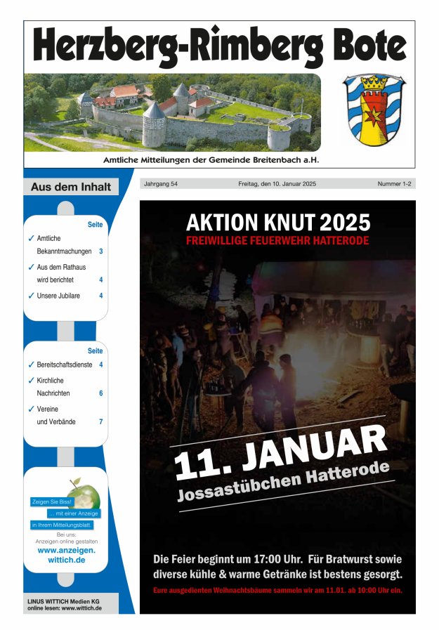 Herzberg-Rimberg Bote Titelblatt 02/2025