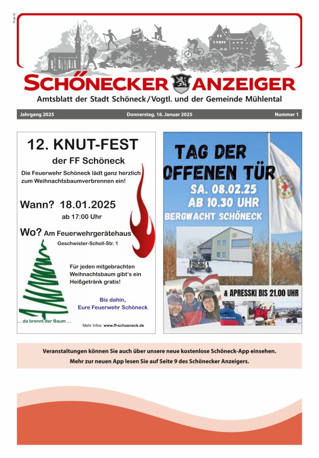 Schönecker Anzeiger Titelblatt 01/2025