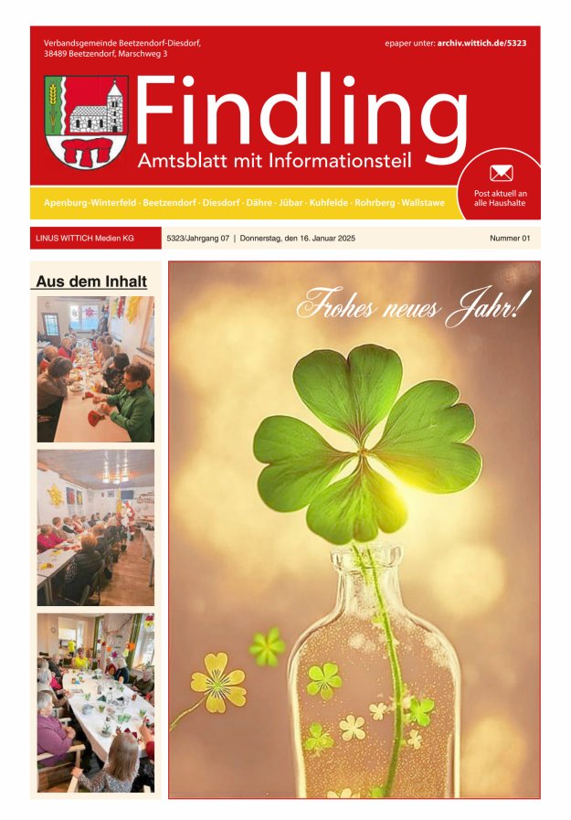 Der Findling Titelblatt 01/2025