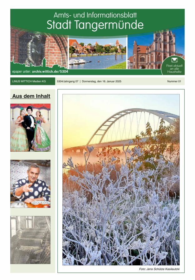 Tangermünde Titelblatt 01/2025