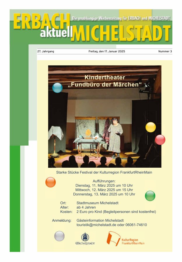 Erbach-Michelstadt aktuell Titelblatt 03/2025