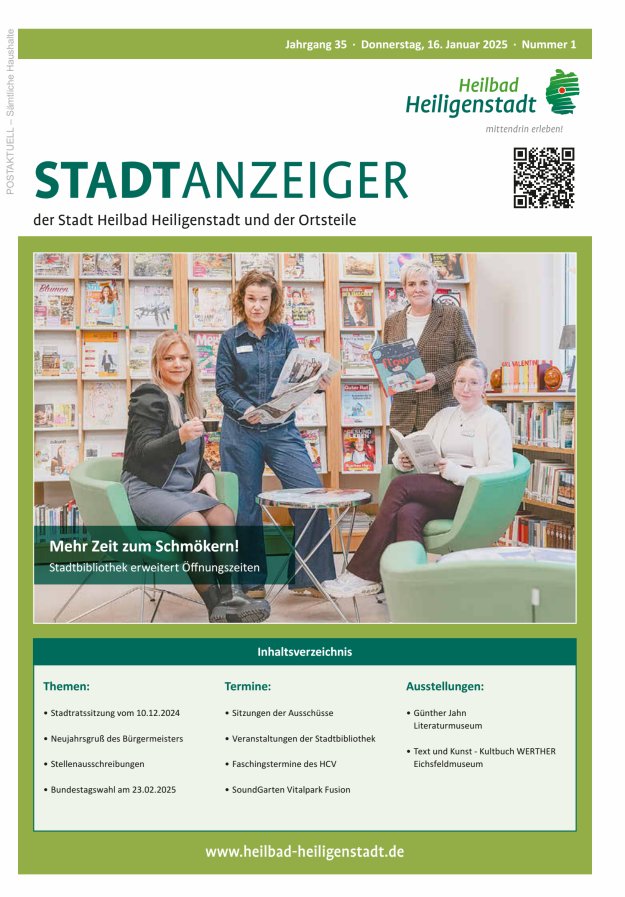 Heiligenstadt Anzeiger Titelblatt 01/2025